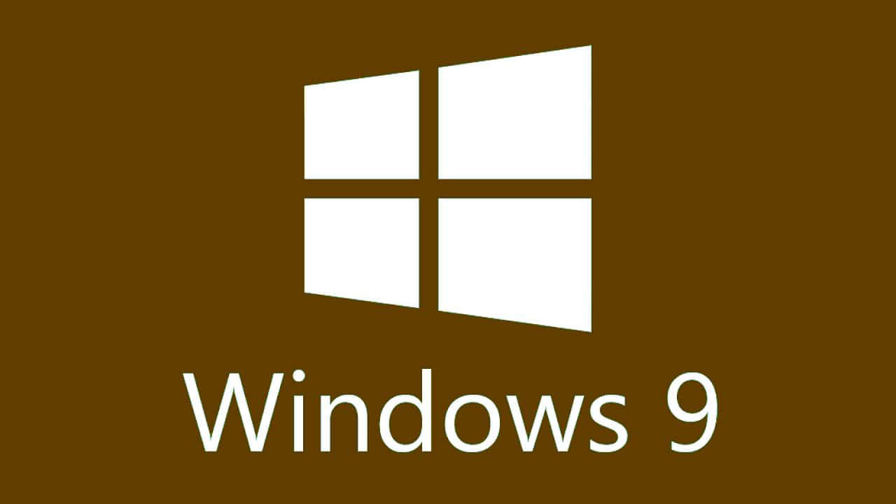 棕色背景上的Windows 9標誌