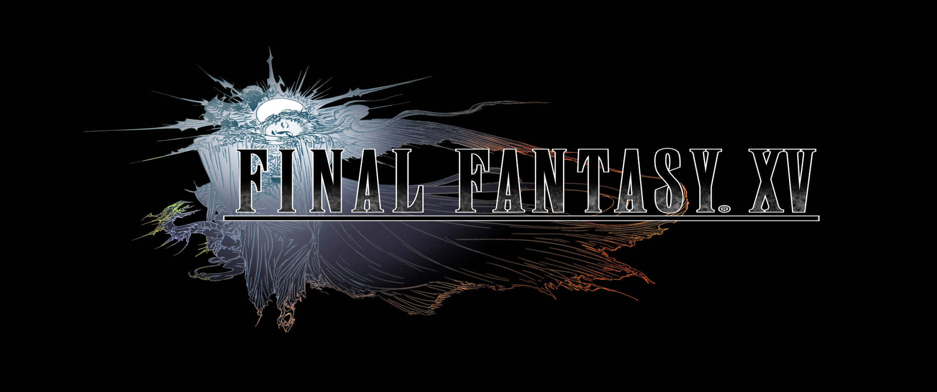 Final Fantasy XV 遊戲標誌，帶有有翼生物設計。