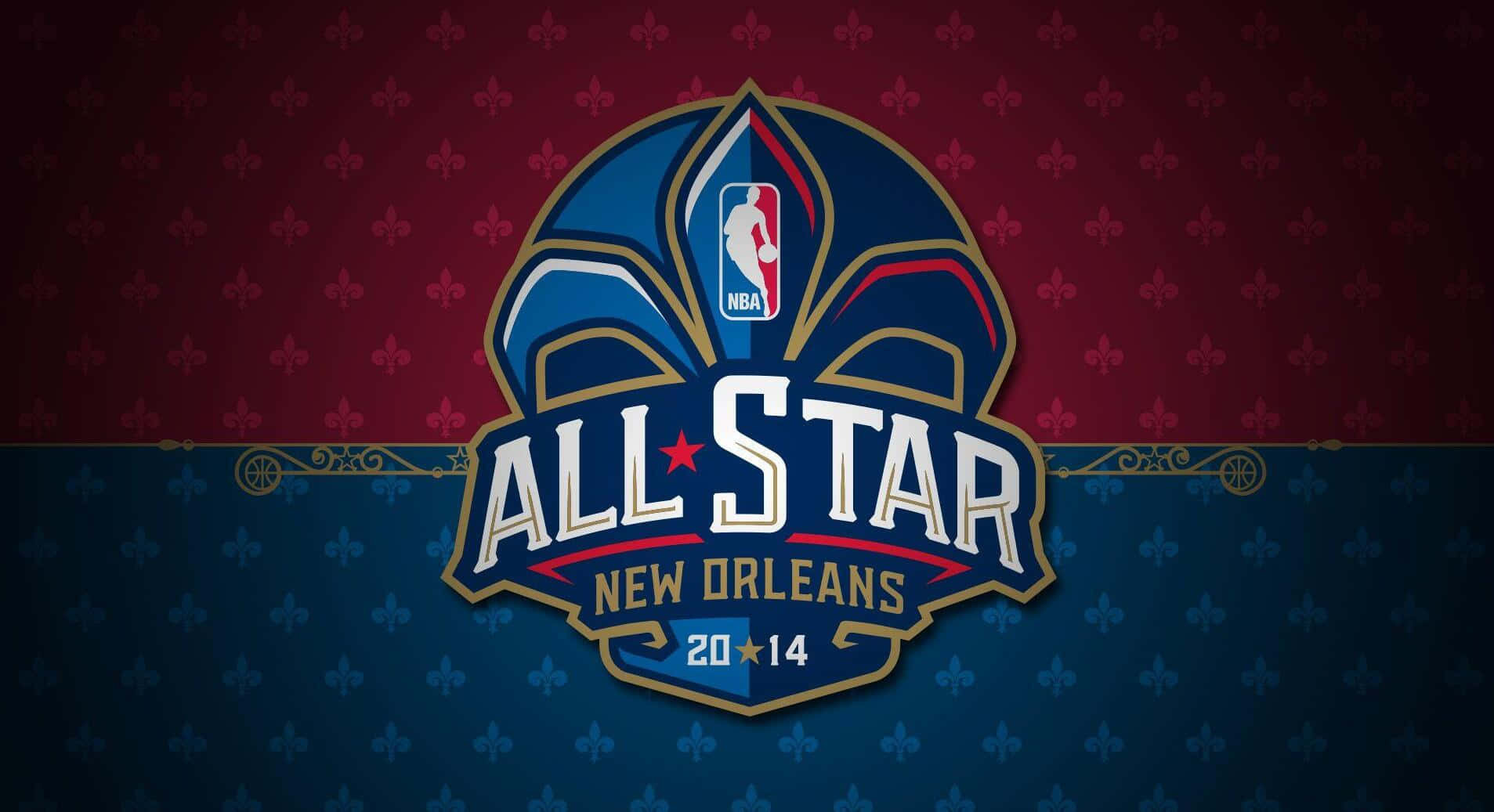NBA All Star 新奧爾良 2014 活動標誌，採用鳶尾花設計。