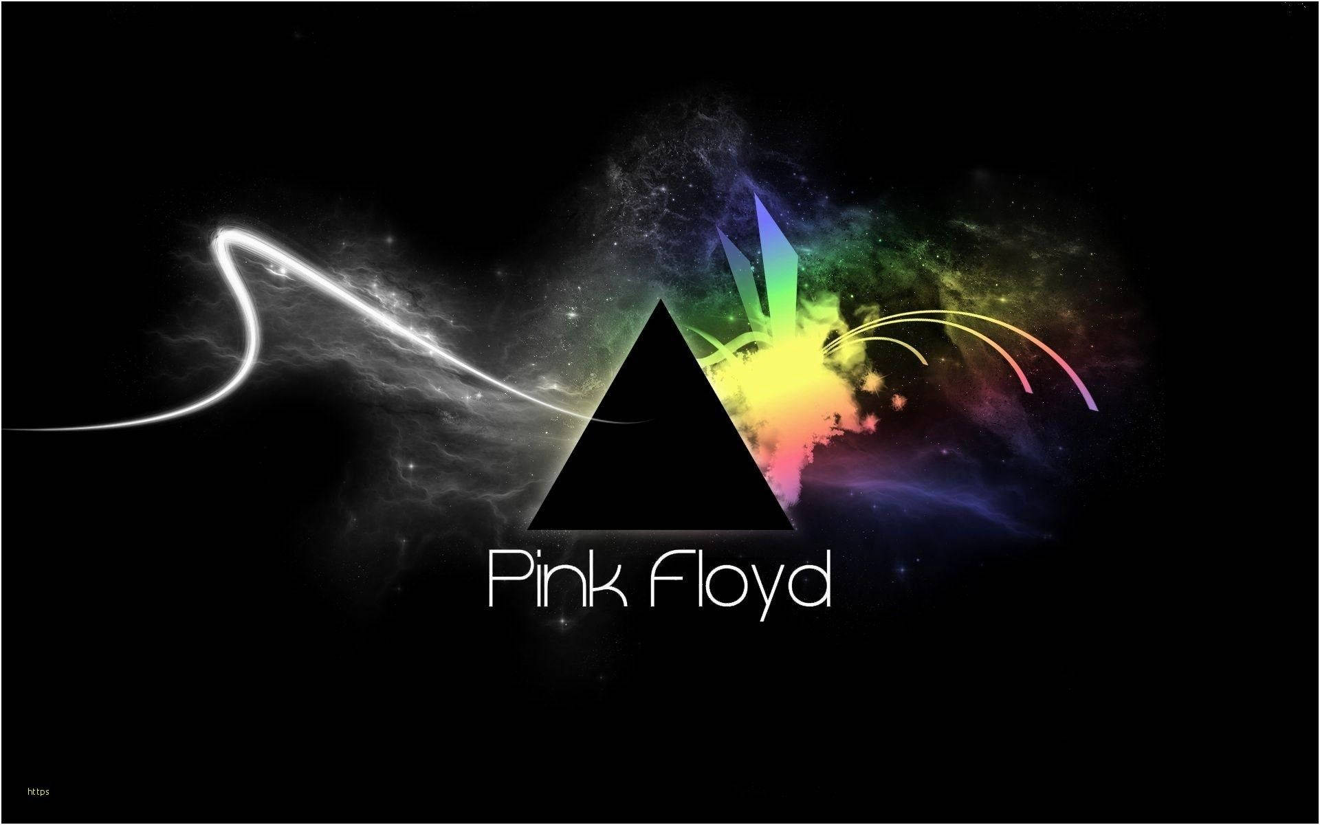Pink Floyd 標誌，在太空中帶有彩虹爆炸和宇宙漩渦。