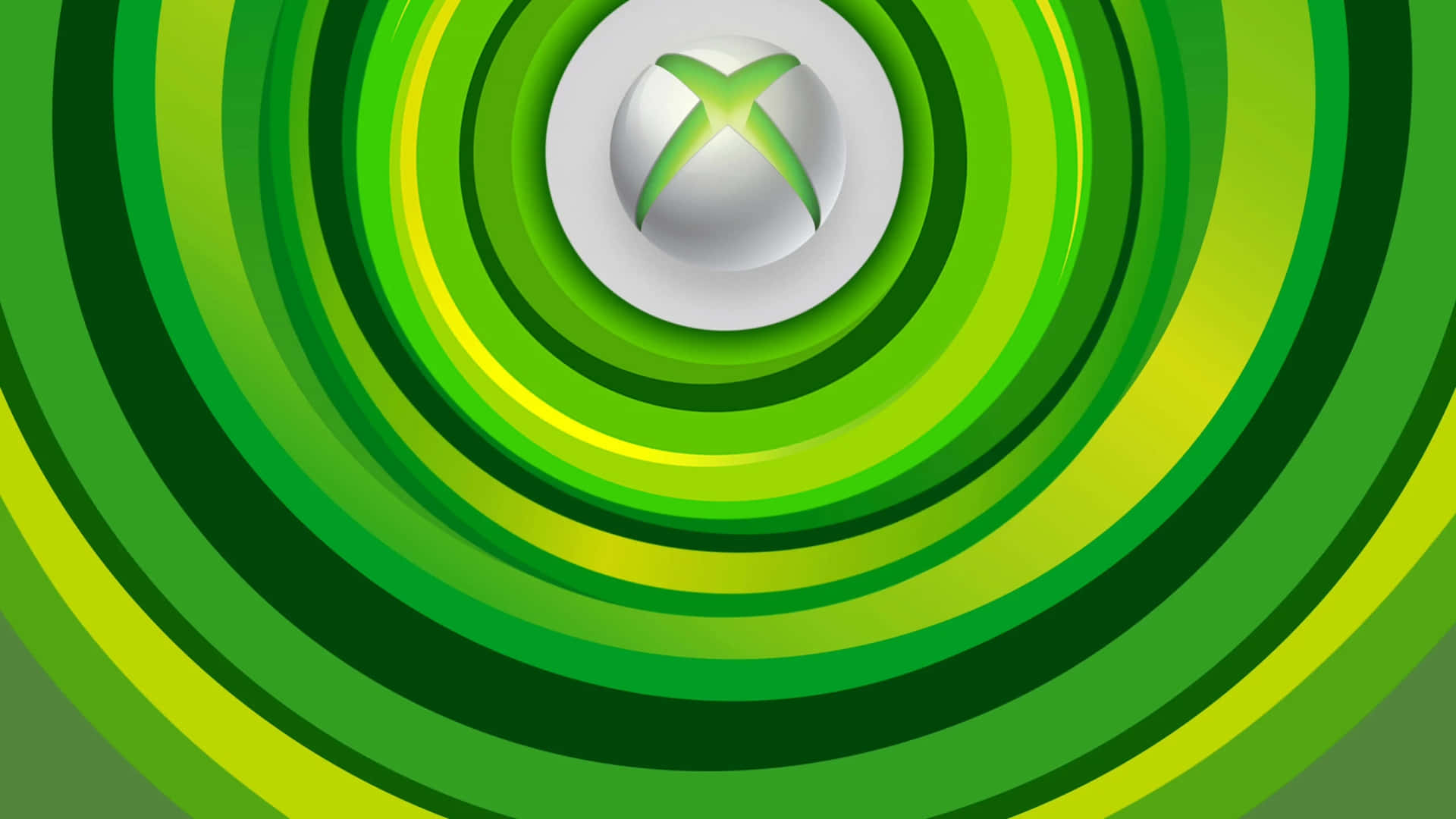 以Xbox標誌為中心的綠色螺旋圖案