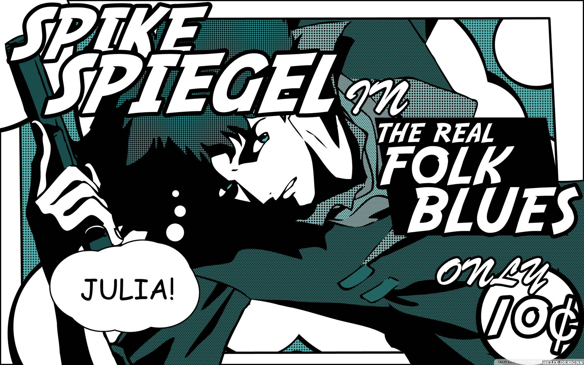 Spike Spiegel 在《The Real Folk Blues》中與 Julia 的漫畫書海報