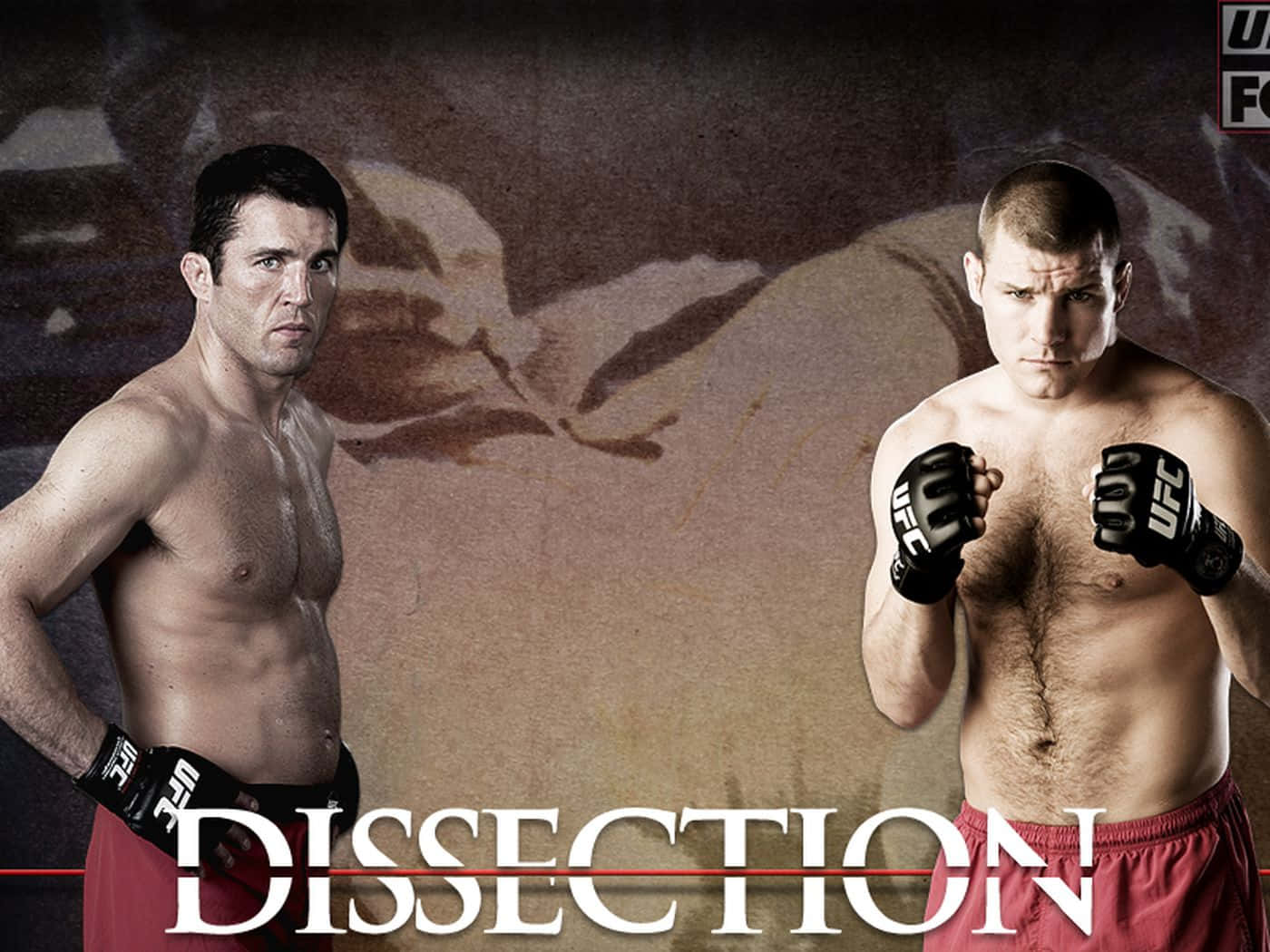 兩位男性MMA拳手以戰鬥姿勢面對面，帶有「DISSECTION」文字。
