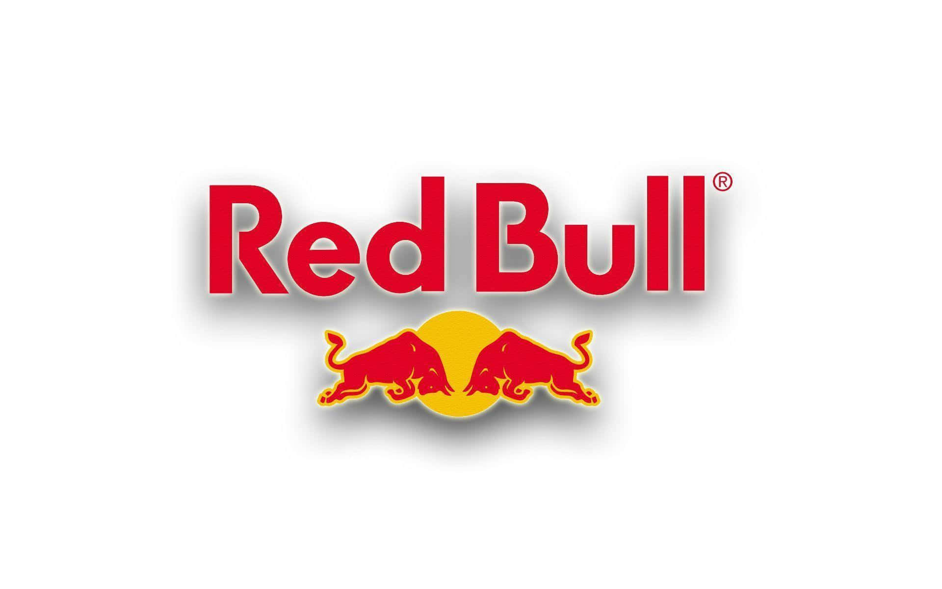 Red Bull 標誌，兩頭紅色公牛在黃色圓圈上衝鋒，帶有紅色文字。