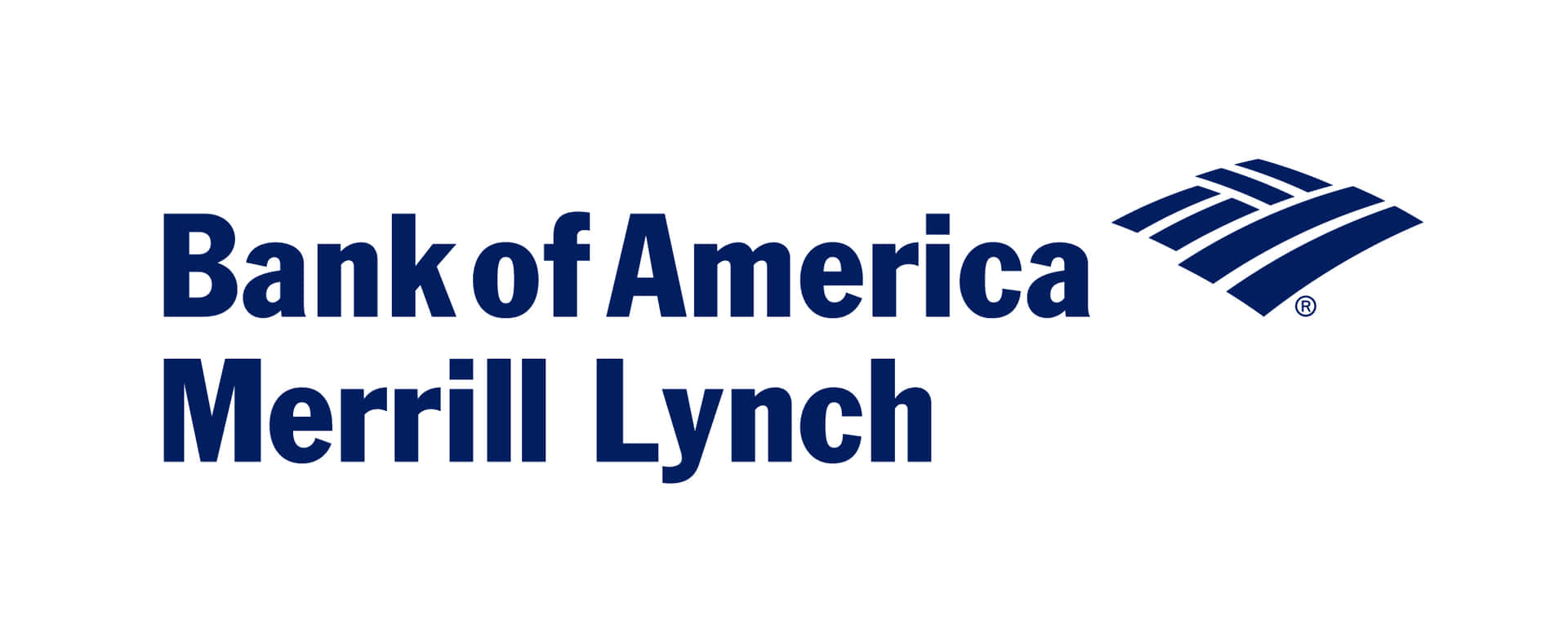 Bank of America Merrill Lynch 企業標誌，帶有藍色文字和波浪符號。