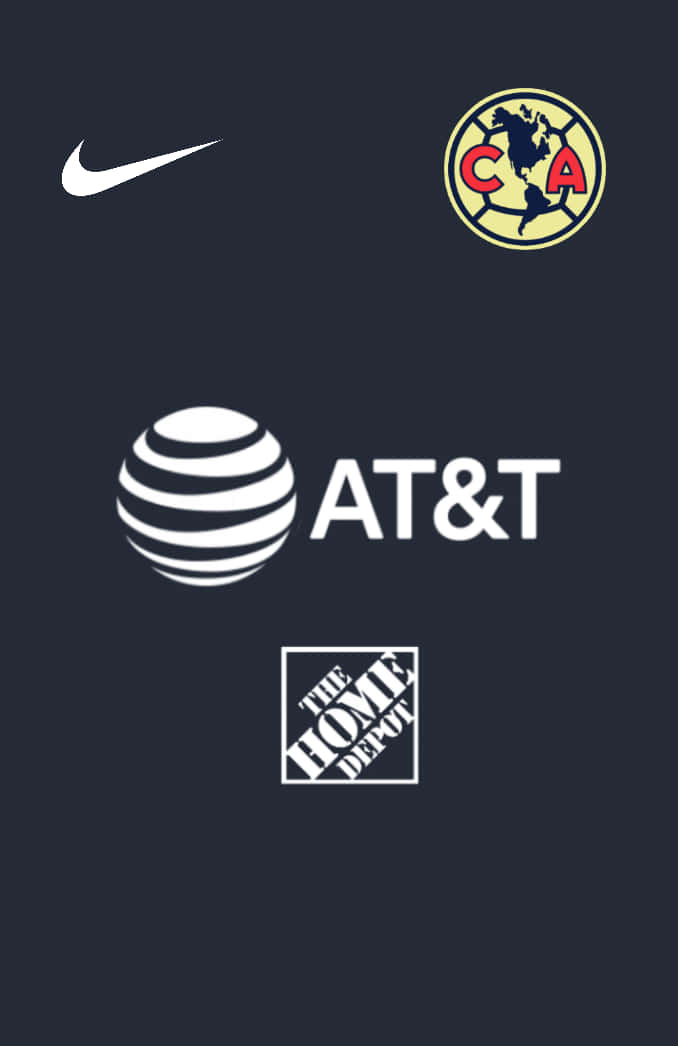 深色背景上的四個企業標誌，包括Nike、AT&T和The Home Depot。