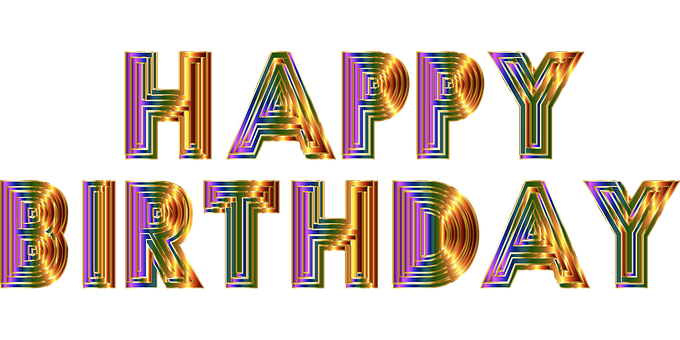 色彩繽紛嘅生日快樂文字 壁紙