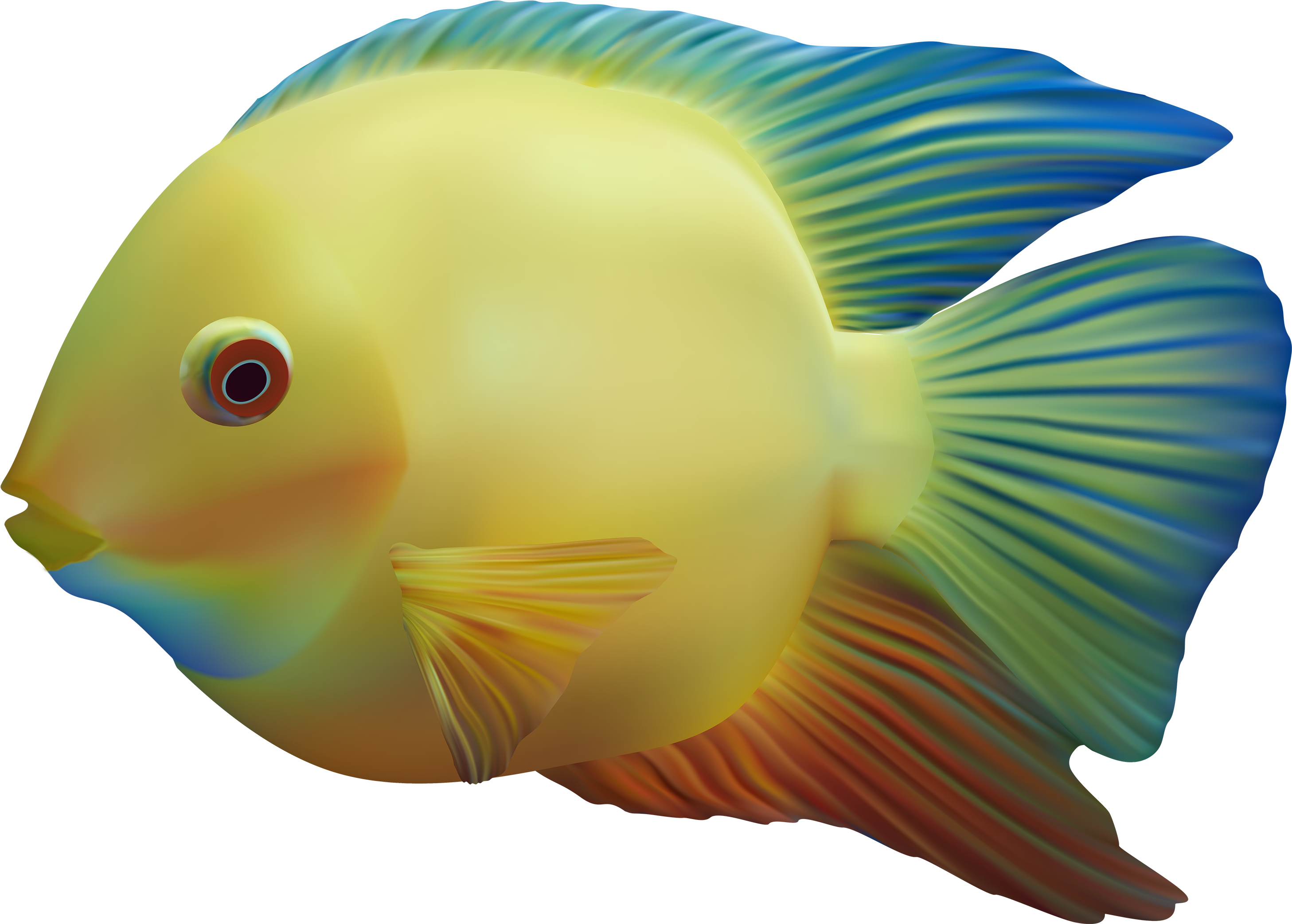 色彩繽紛嘅黃色熱帶魚 壁紙