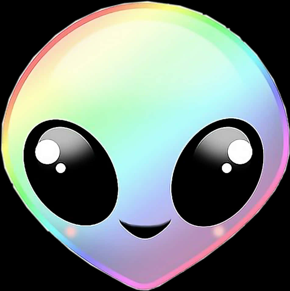 色彩繽紛外星人表情微笑 壁紙
