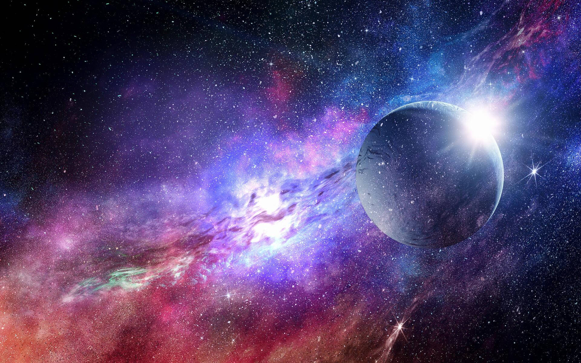 色彩繽紛星系中的行星