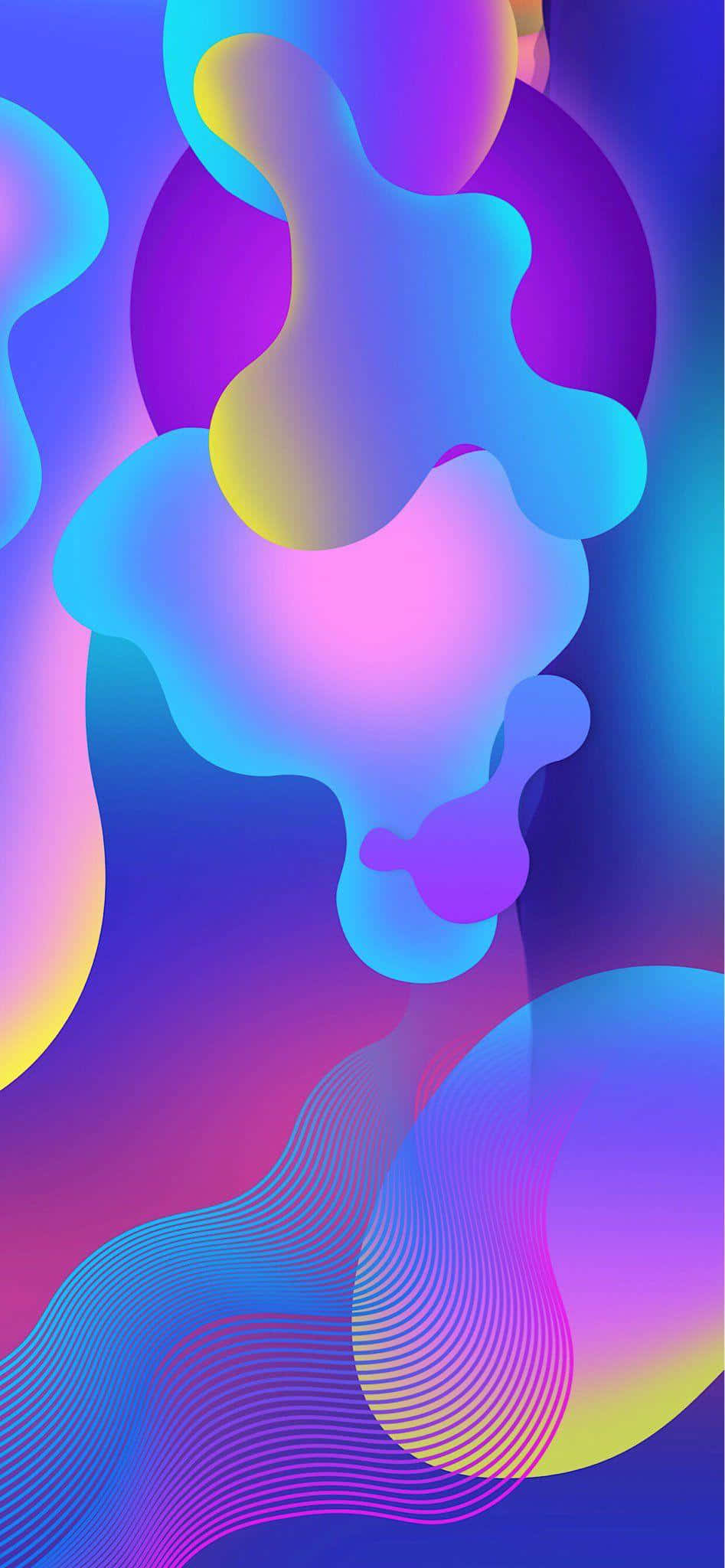 色彩繽紛的抽象背景，呈現彩虹色調 壁紙