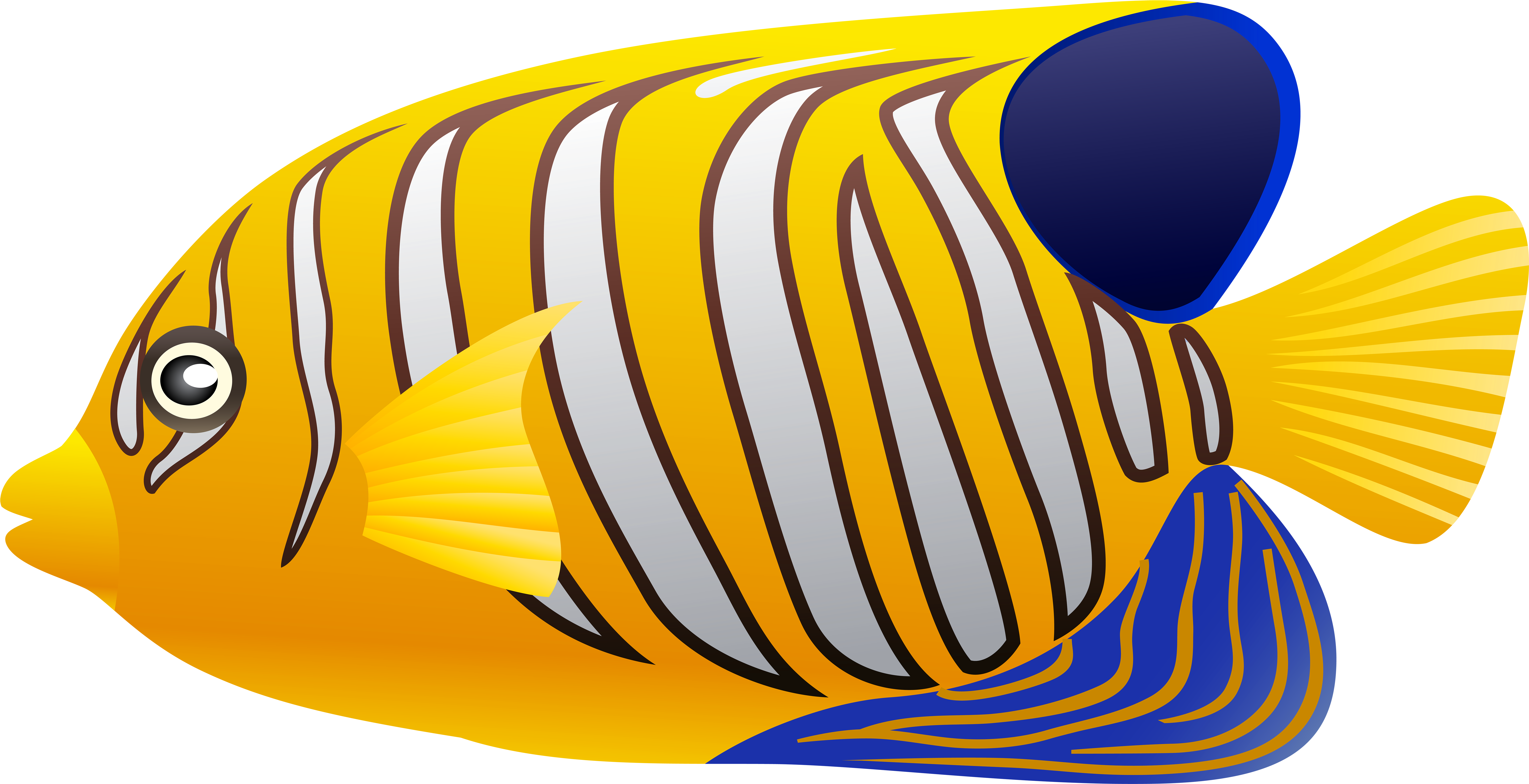 色彩繽紛的熱帶魚插圖 壁紙
