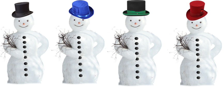 色彩繽紛的雪人帽子