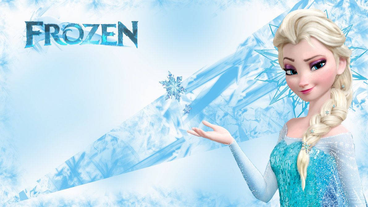 《魔雪奇緣》的愛莎公主在冬日仙境中召喚雪花。