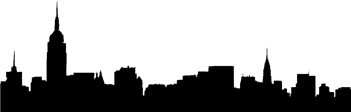 芝加哥天際線剪影 壁紙 — 一幅極簡的黑白線條畫，描繪城市天際線，建築物輪廓鋸齒狀，背景深色。