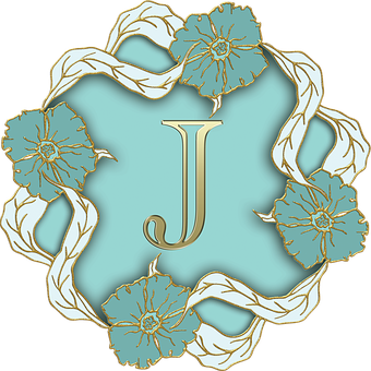 花卉字母J設計 — 字母 壁紙