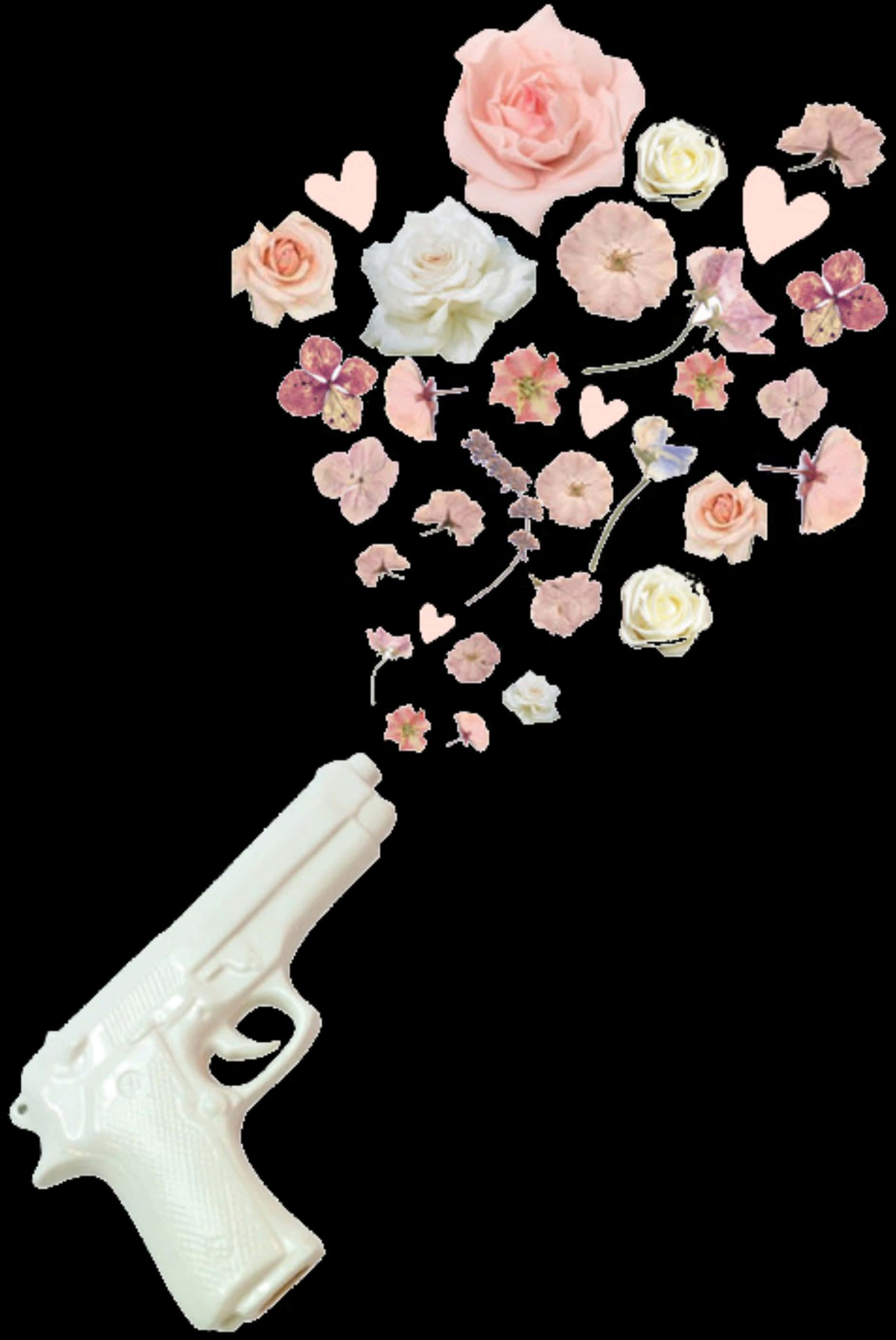 花卉手槍美學 壁紙