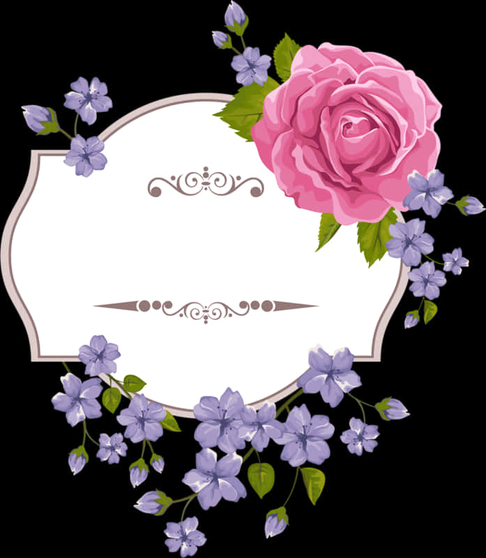 花卉裝飾框設計 壁紙