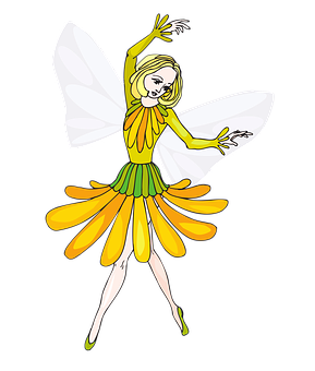 花瓣仙子插畫 壁紙
