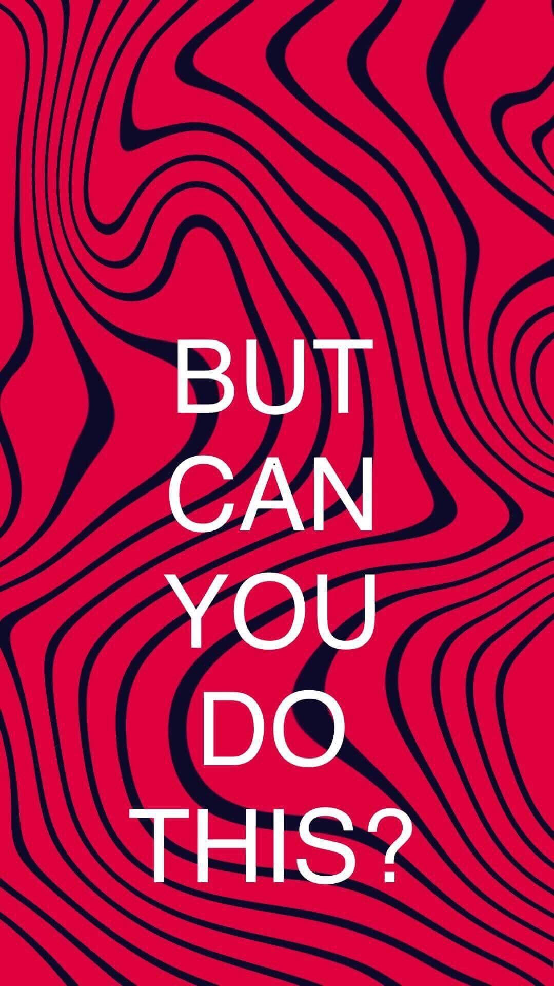 「若從錯誤中學習，你將無敵」— PewDiePie 壁紙 — 大膽的白色文字在鮮紅色背景上問「但你能做到嗎？」，背景有旋轉的黑色線條。