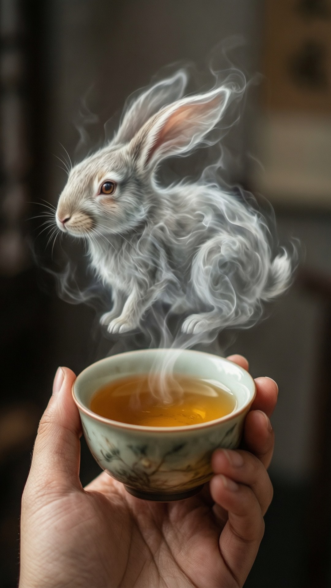 茶蒸兔影 壁紙