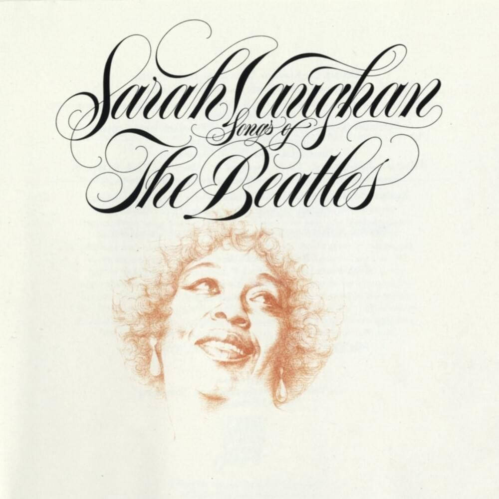 Sarah Vaughan 爵士歌手微笑，上方有優雅文字 — 披頭四 GIF 壁紙