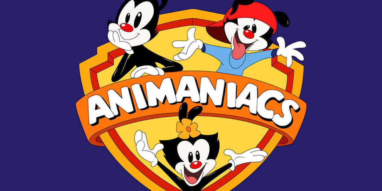 Animaniacs 卡通標誌，三個角色在盾牌中。