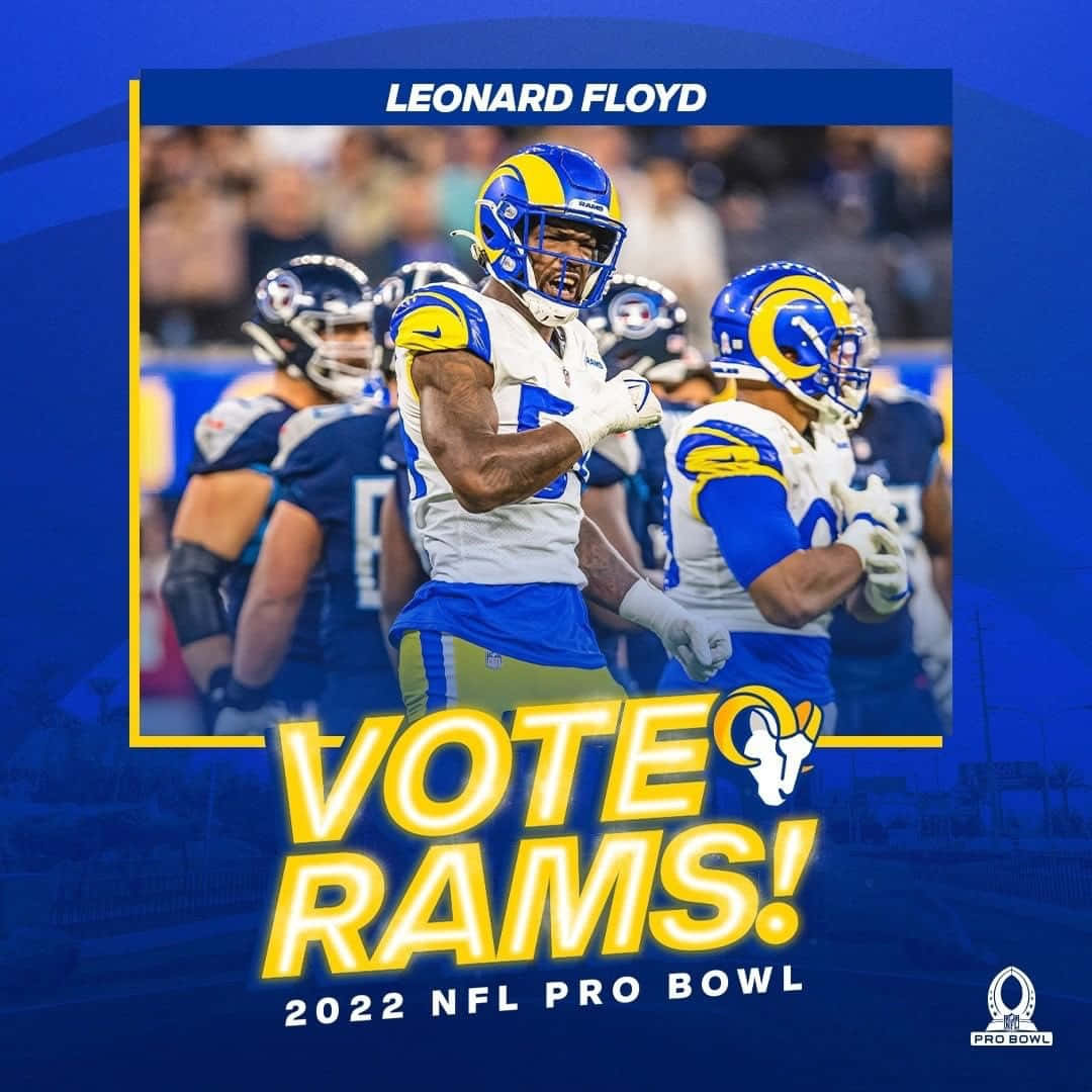 NFL球員Leonard Floyd在2022年職業盃與隊友一起慶祝。