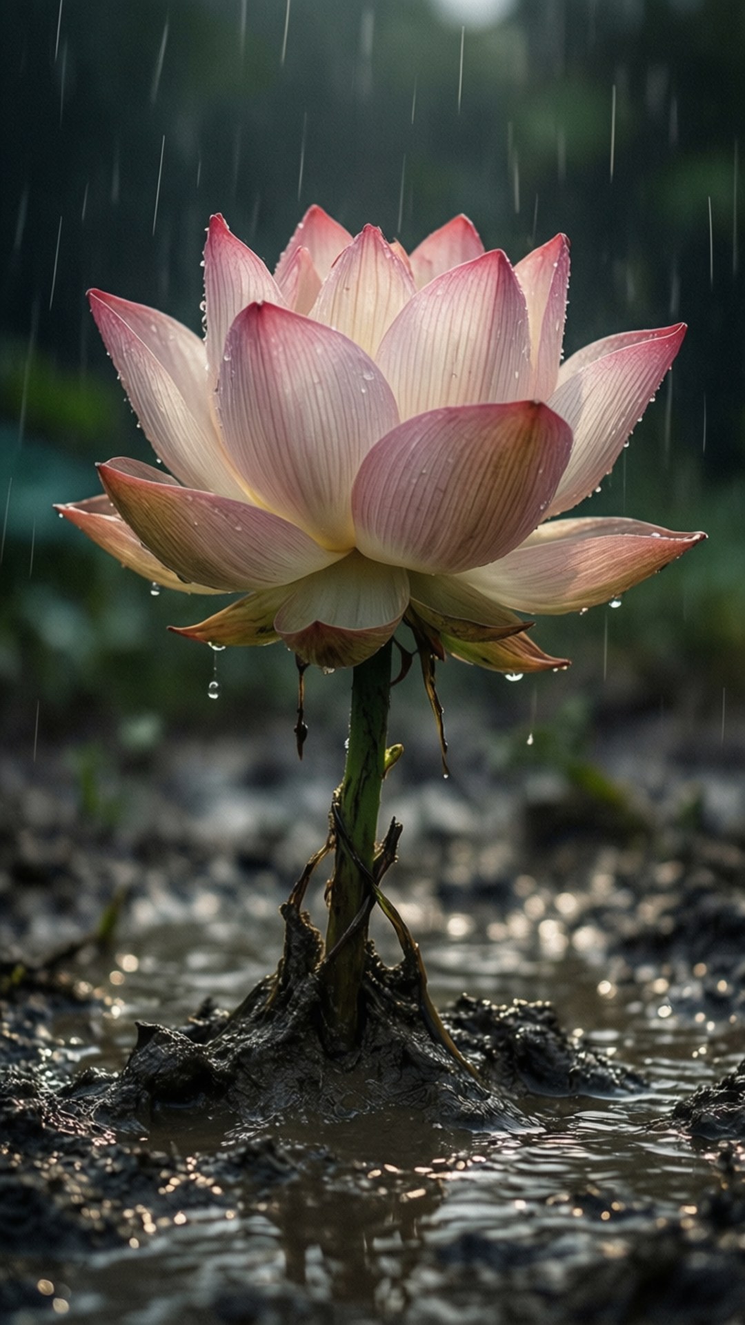 蓮花出水，潔身自愛 壁紙