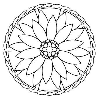 蓮花曼陀羅填色頁 壁紙