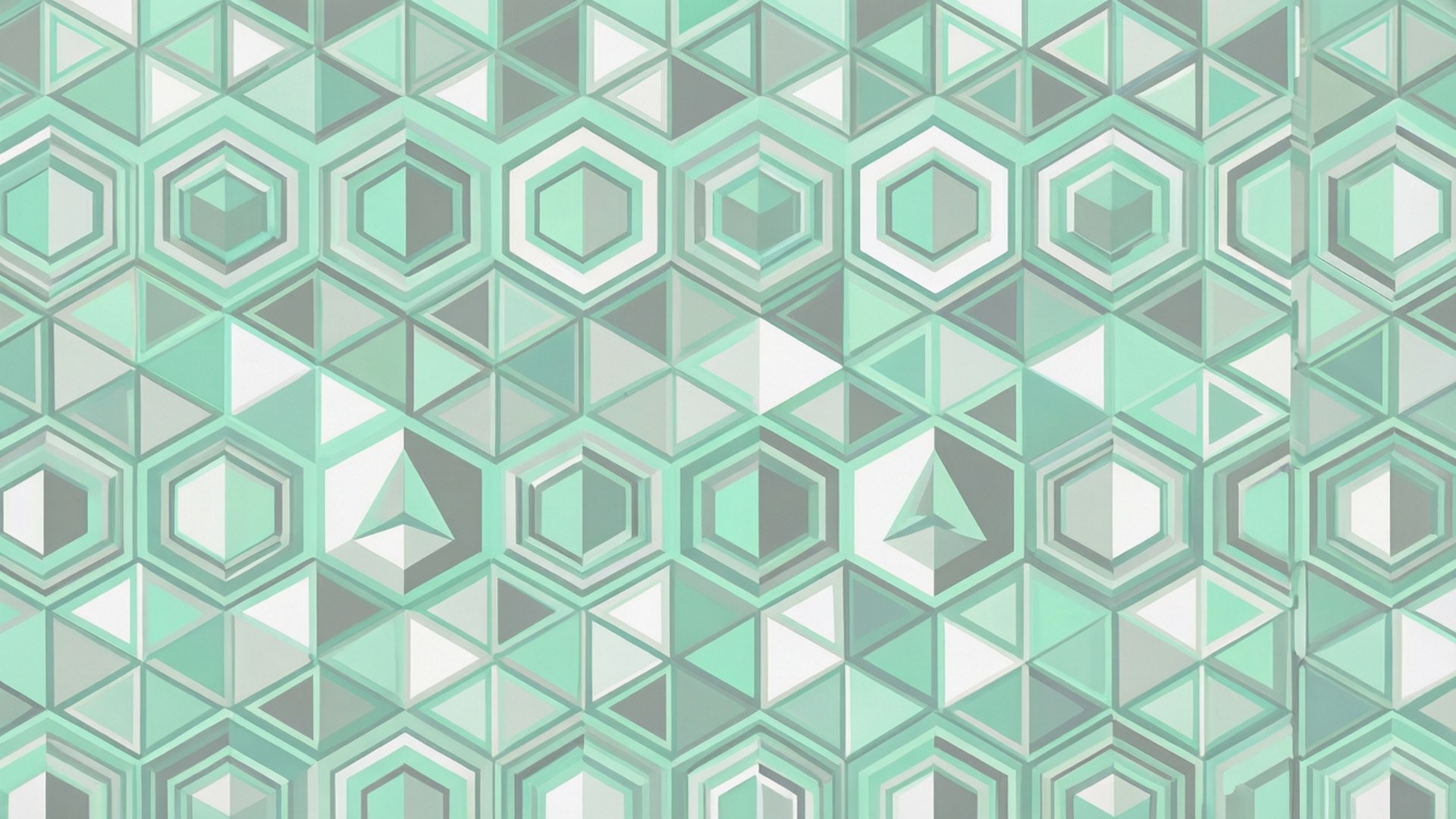 薄荷綠幾何圖案 壁紙