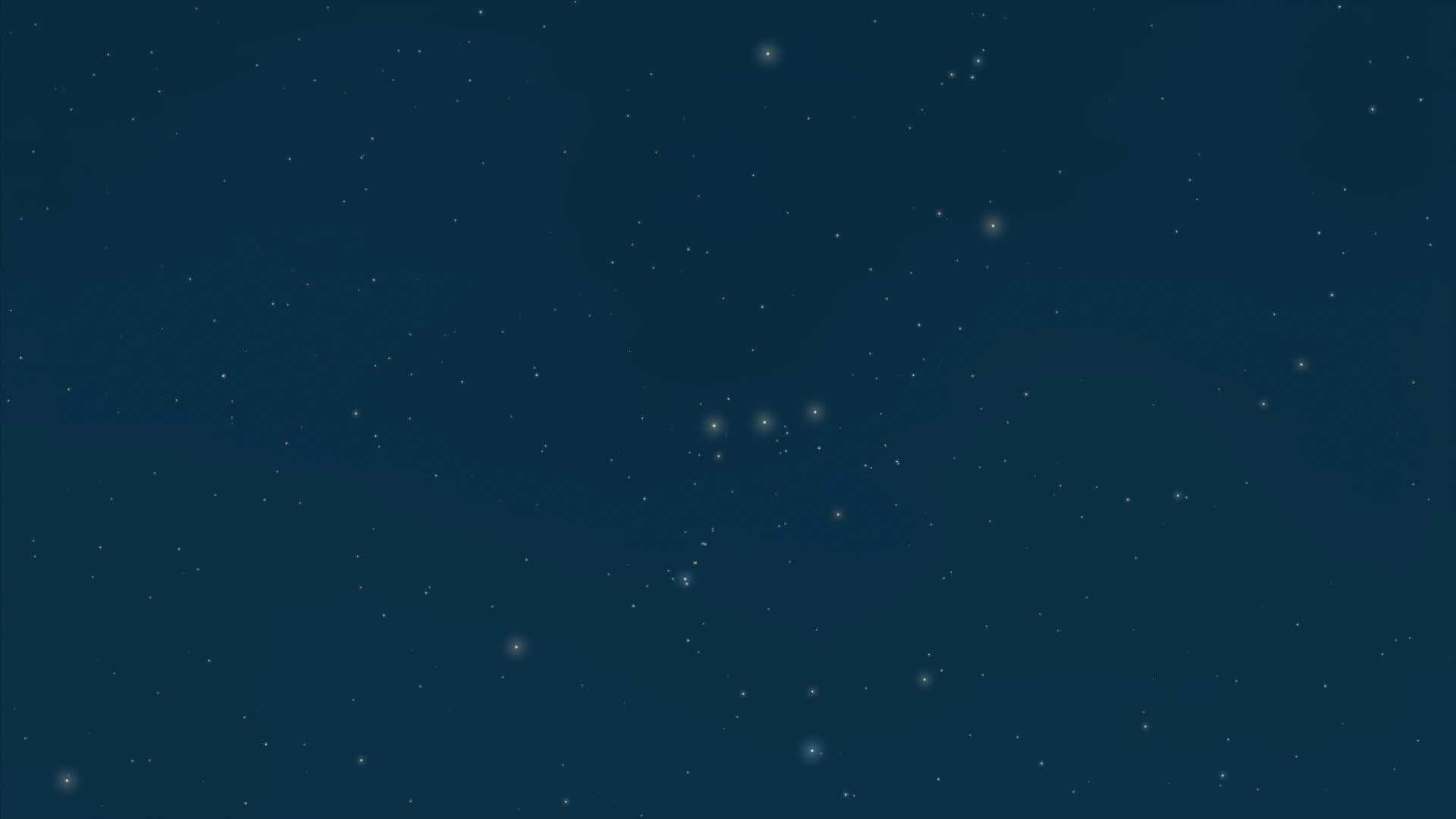 深藍色夜空中閃爍的星星和飄移的雲朵。