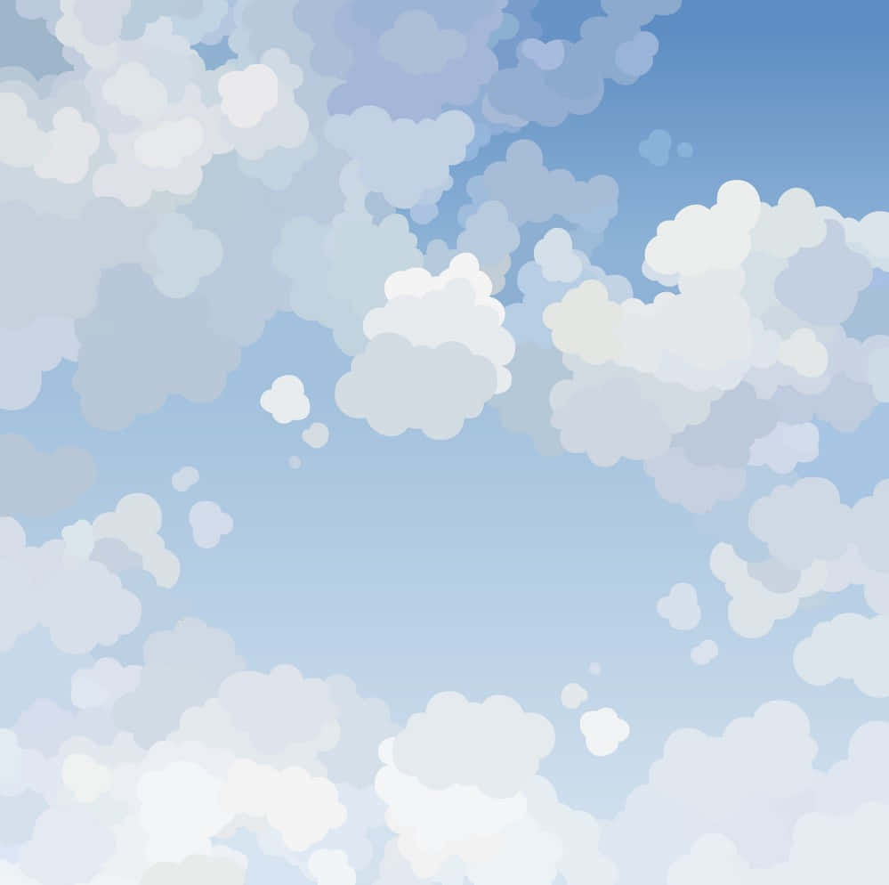 柔軟的雲朵在平靜的藍色天空中，帶有柔和的漸變。