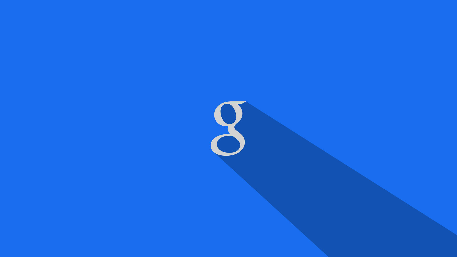 Google標誌在藍色背景上帶有長陰影