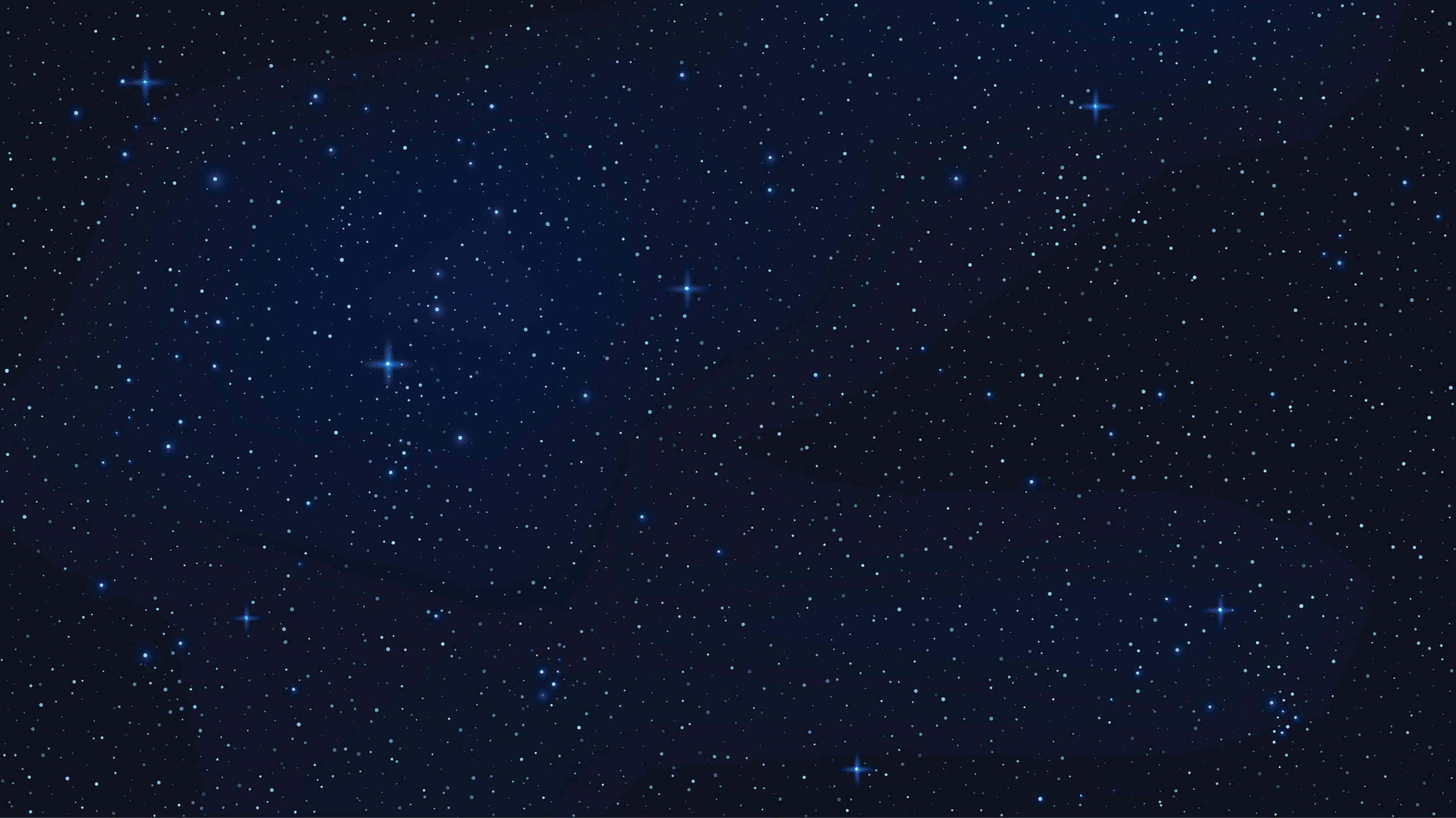 藍色星空 壁紙 — 廣闊深藍色夜空，佈滿閃爍星星和微妙宇宙光芒。