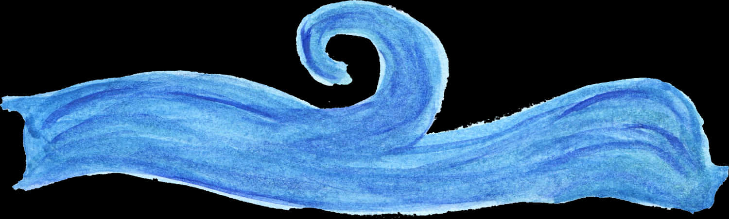 藍色水彩波浪圖案