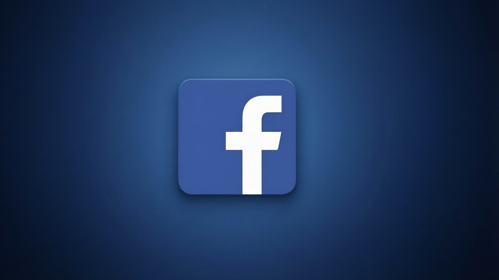 漸變藍色背景上的Facebook標誌圖標