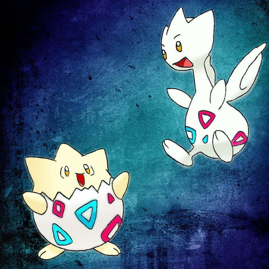 兩個寶可夢，一個從蛋中孵化，另一個漂浮在旁邊。