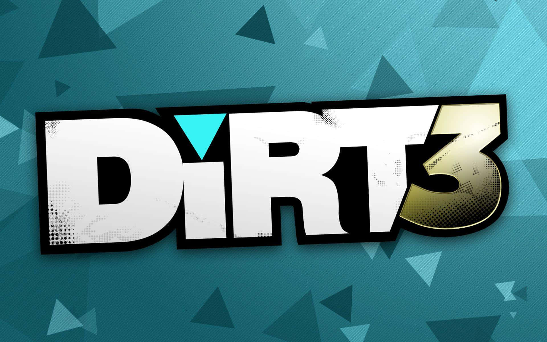 藍色背景上的Dirt 3標誌 壁紙