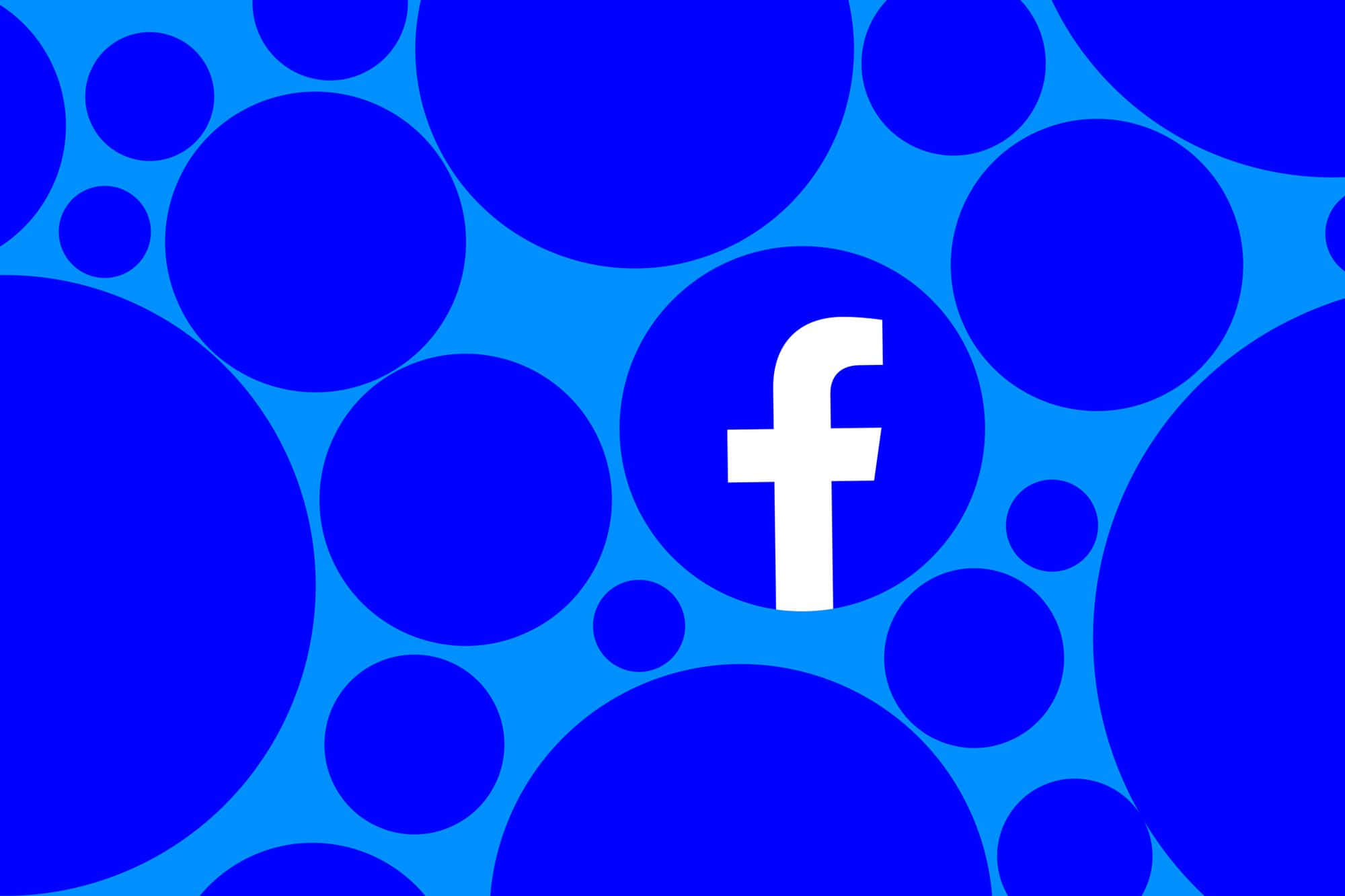 藍色背景上的Facebook標誌 壁紙