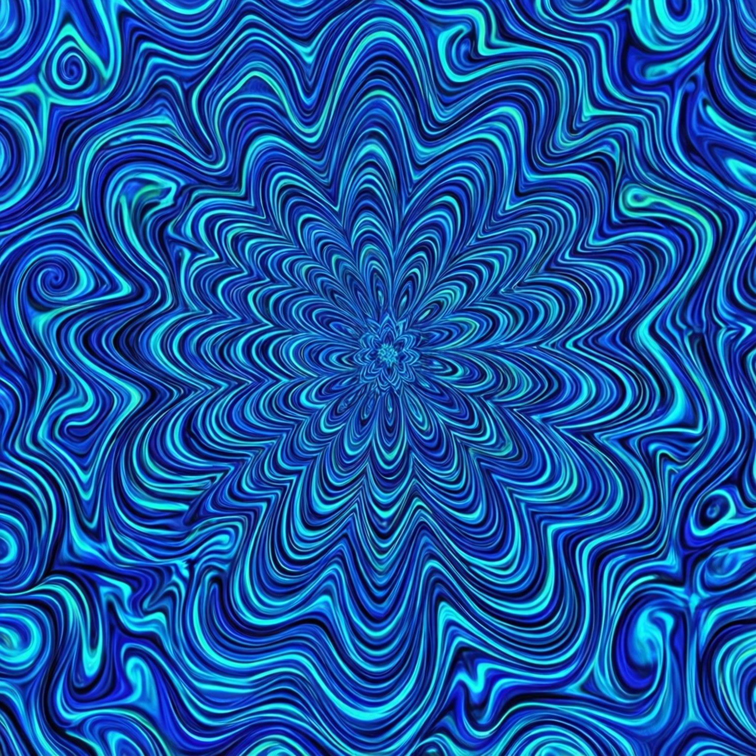 藍色迷幻曼陀羅 壁紙
