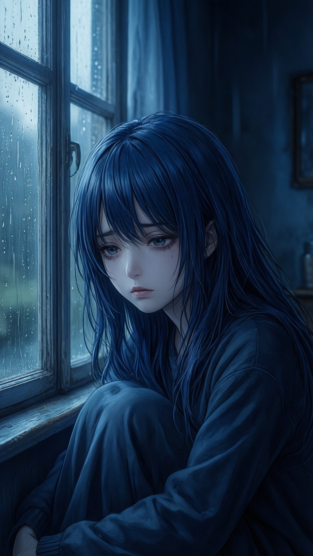 藍雨憂鬱 壁紙