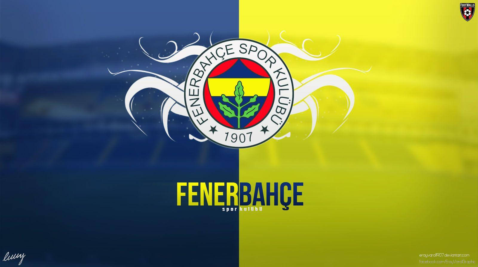 Fenerbahçe Spor Kulübü 足球會標誌在藍黃漸變背景上。