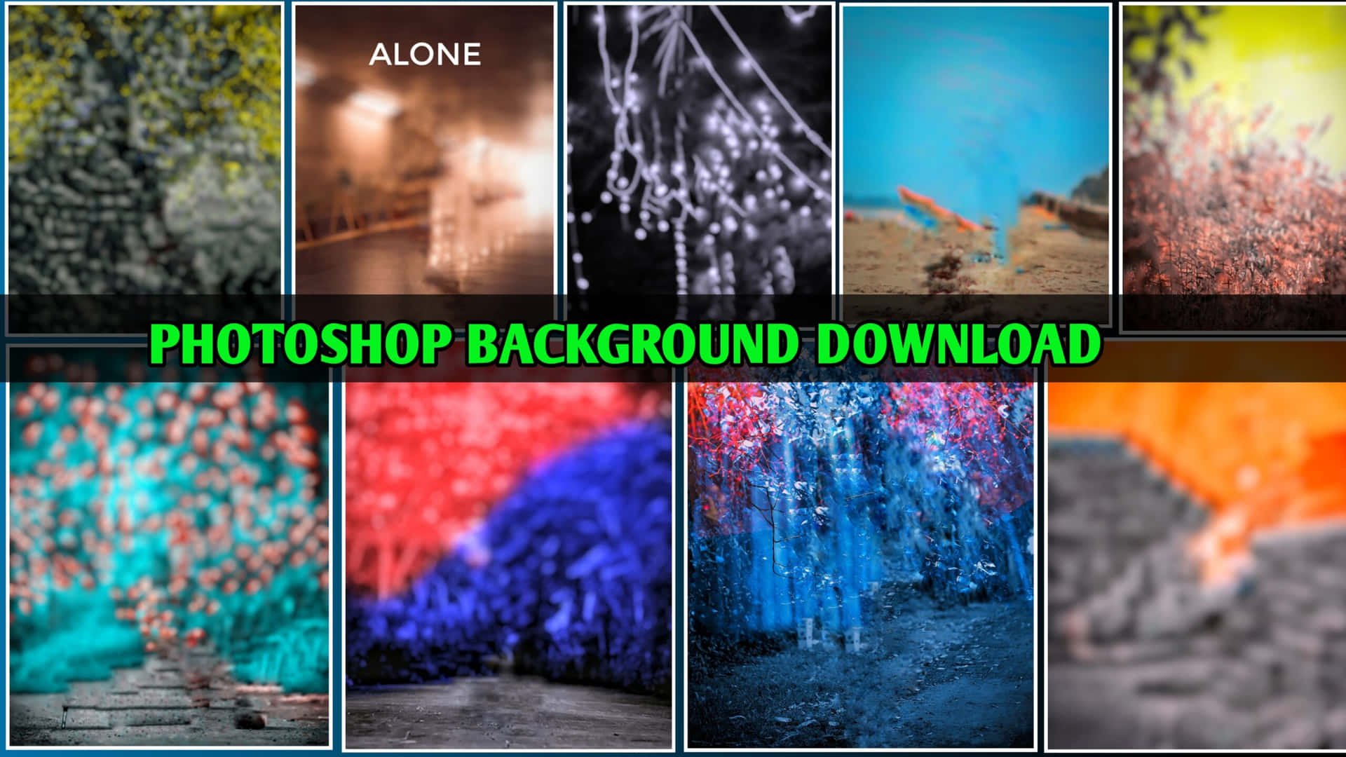 十個用於 Photoshop 設計的抽象彩色模糊背景。
