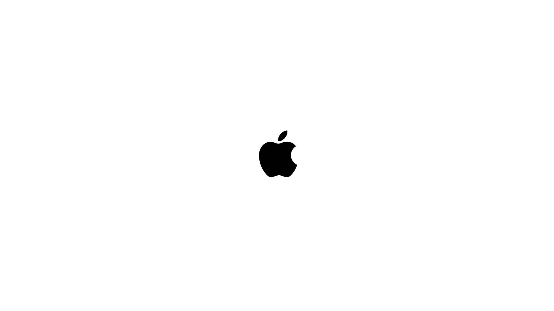 白色背景上的黑色Apple標誌