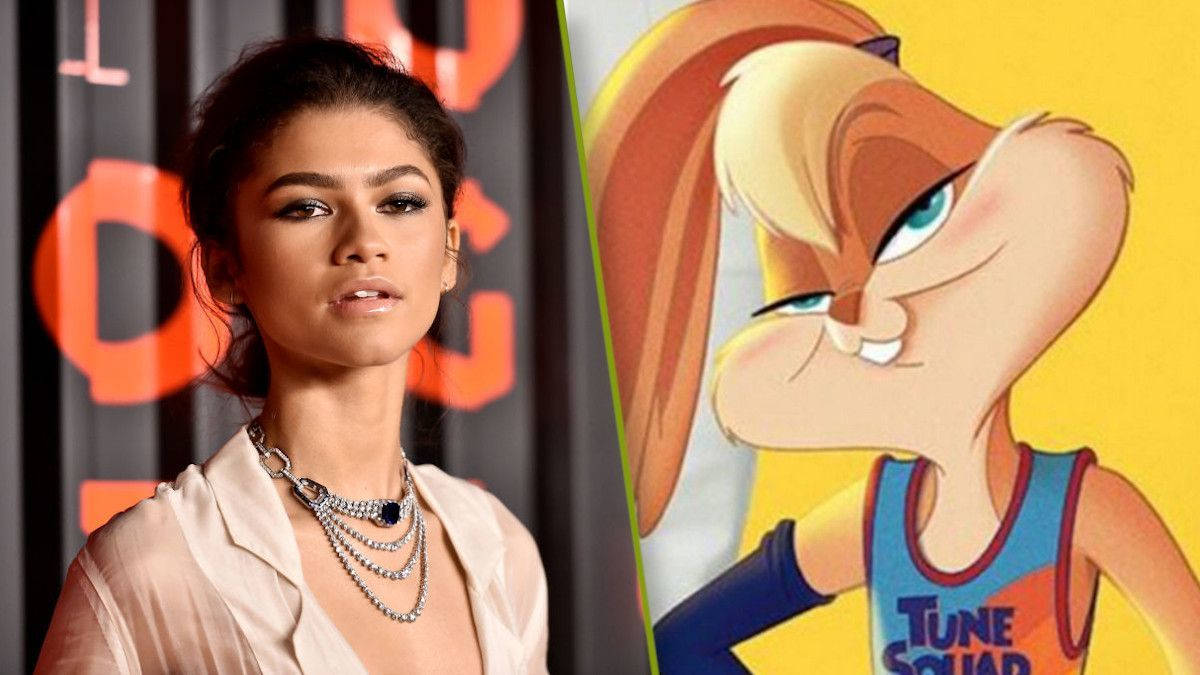 Zendaya和Lola Bunny在分屏宣傳圖片中並肩。