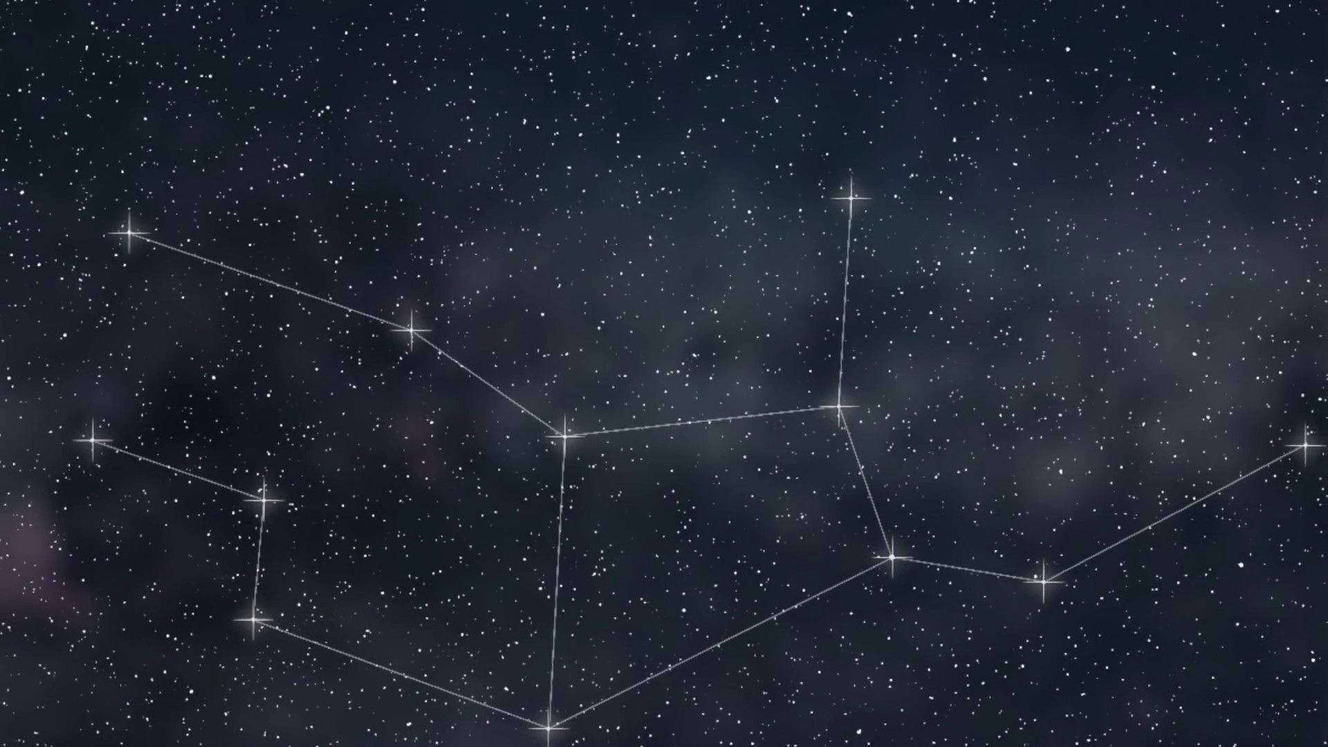 處女座星座夜空 壁紙 — 一幅獵戶座的天體圖，在深邃的星空夜空中閃耀，帶有微妙的星雲雲層。