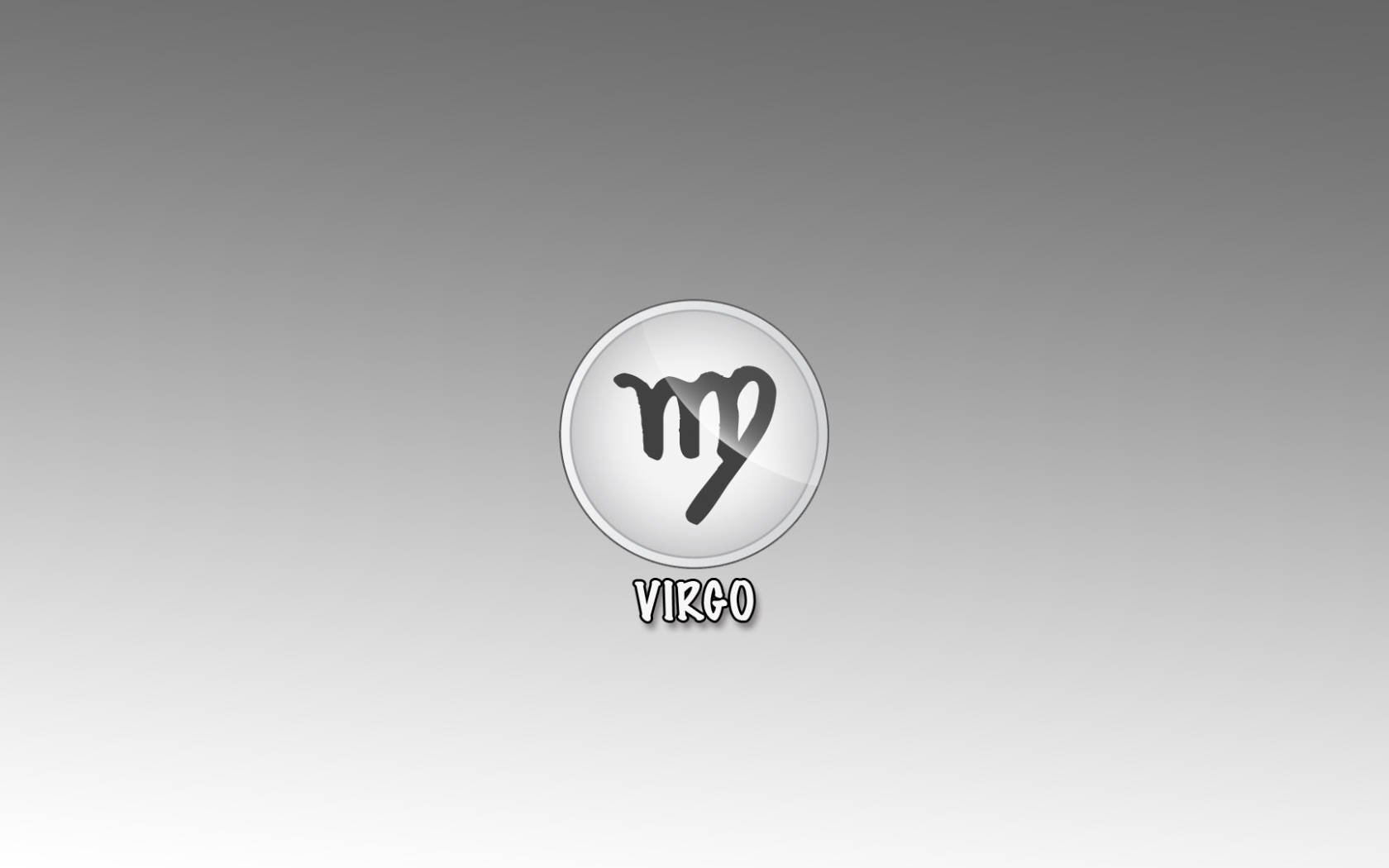 銀色圓圈中的處女座星座符號，下方有VIRGO字樣。