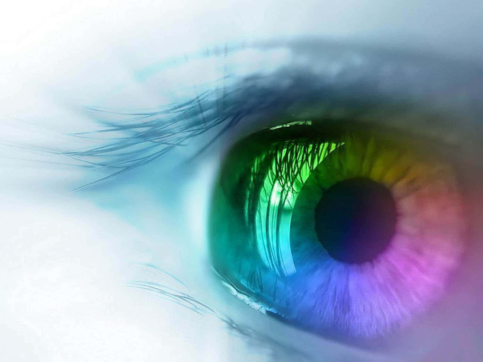 Eye 桌布 壁紙 — 虹彩光澤反射光線的人類眼睛的超現實特寫。