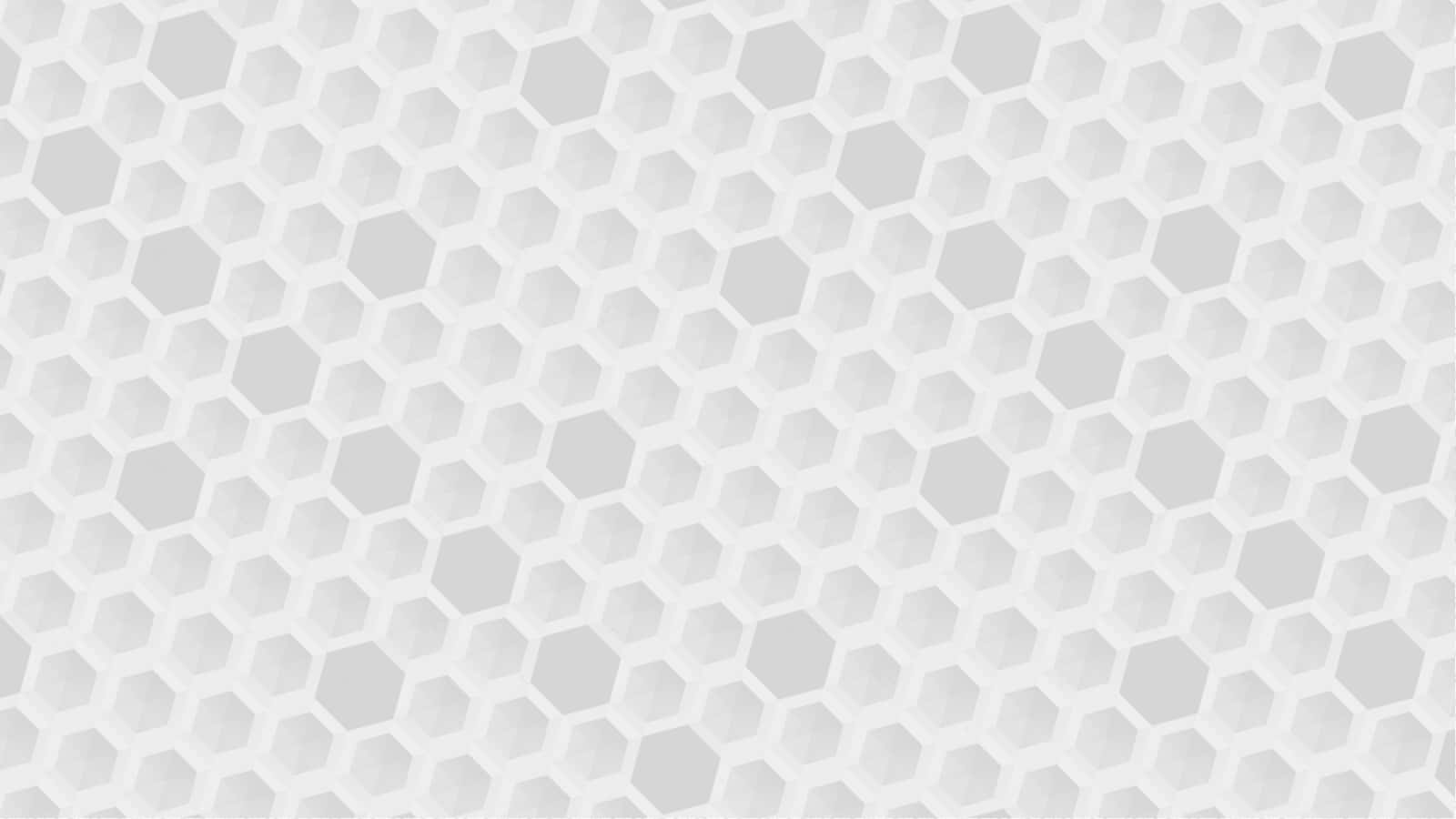 蜂巢白色紋理圖案 壁紙 — 一款極簡風格的重複六邊形牆紙，採用柔和灰色調，帶有細微陰影，營造出紋理幾何圖案。